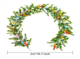 Easter Garland, 6.5Ft Artificial Easter Garland, for Mantle with Eggs Carrots, Artificial Floral V1192-AZ-W-29499