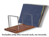Vinyl Record Storage Holder Adjustable Solid Wood Record Stand for Albums 50-75 LP Vinyl Rack V1294-YM0901-H49311WO