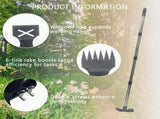 60" Weed Puller Tool with Long Handle Heavy Duty 2-in-1 Weed Rake and Garden Hoe, Manual Weed V1107-119-94181