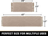 Waffle Bath Mat Super Absorbent Boho Non Slip Rugs for Bathroom Floor Machine Washable Dry Fast with V1259-DP01-A-4447