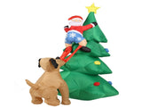 Dog Bite Old Man's Christmas Tree LED Growing Inflatable Christmas Tree for Outdoor Grden Yard AU V1294-YM3115220106313-0421