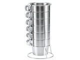 Stainless Steel Water Coffee Cup Set Heat Insulated Anti-Scald with Cup Holder Stand V1294-YM0901-3118200125511
