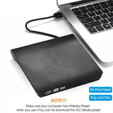 External CD DVD Drive USB 3.0 CD-Burner Premium Portable CD-ROM DVD/-RW Optical Disc Drive Player V1192-AZ-W-26623