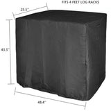 Firewood Rack with Waterproof 420D Oxford Cover Large Outdoor Log Holder, 222 x 64 x 2in V1237-ZY-522-0021