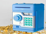 Children's Password Piggy Bank, Dual Lock,BLUE Automatic Bill Intake, Develops Savings Habit, V1232-CQG001