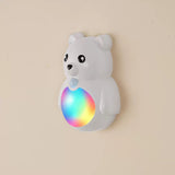 Adorable 3D Cartoon Bear LED Wall Light, Motion Sensor Night Light, Rechargeable, Magnetic Mount, No V1341-ZY-VFLR6UR8-WHITE-2PCS