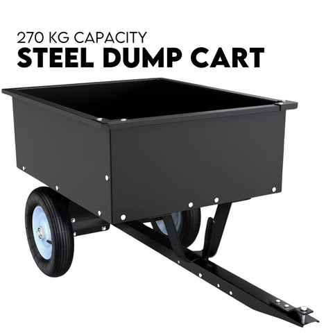 Steel Dump Cart Garden Tipping Trailer V379-DUMPCRTBLCK002