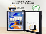 Kolner 70L Mini Bar Fridge Glass Door Beverage Cooler Wine Drinks Refrigerator FDG-YGE-BC-70L