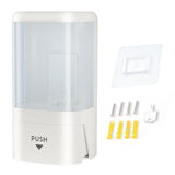 Manual Soap Dispenser Wall Mount Single Compartment Liquid 1200ml Large Capacity with Big Button V1294-YM0901-3112250033911