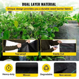 Weed Barrier, 5.8oz Landscape Fabric, 4ft x 300ft Cover Mat Heavy Duty Woven Grass Control V952-FCBY43005.8OZWK6GV0