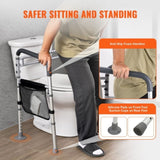 VEVOR Foldable Toilet Safety Rail Toilet Rail with Non-Slip Handles for Seniors V952-SJLDJYKAQLGLELIDJV0