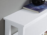 Sarantino Julian Console Table in White TBL-503-02-WH
