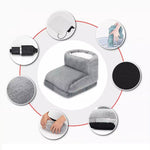 Grey ELECTRIC HEATED FOOT COMFORT WARMER Feet Boots Slipper Tools Heating Socks Shoe V201-W12983766