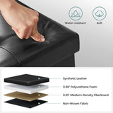 SONGMICS 110cm Folding Storage Ottoman Bench with Flipping Lid Footrest Black V227-8498402106991