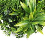Flowering White Artificial Green Wall Disc UV Resistant 75cm V77-8880011