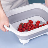 Collapsible Cutting Board - Portable Multi-Purpose Dish Tub - Washing and Draining Fruits and V1192-AZ-W-12657