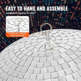 VEVOR Mirror Disco Ball 495 mm Silver Party Large Disco Ball with Hanging Ring V952-JMDSKQ20INCH9KFF6V0