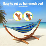 Gardeon Hammock Bed Stand Larch Wood 315cm Length HM-TIM-BED-STAND