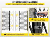 Double Folding Security Gate Folding Door Gate 5.1' H x 10.2' W Scissor Gate V952-SSFDMSM1.5X3M0001V0