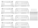2 Pack Double Tier Clear Plastic Drawer Organizer Under Sink Sliding Drawers with Tray V1294-YM0901-H49003-2
