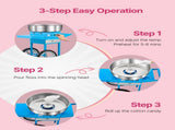 Electric Cotton Candy Machine with Cart, 1000W Commercial Candy Floss Maker with 52cm Stainless V952-HCDRMHTJLSWGM2LX4V3