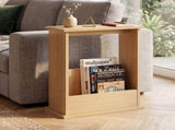 Levede Narrow Side Table Magazine Rack Slim End Bedside Storage Table Bedroom NI1091-BR-AU