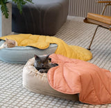 Ginkgo Leaf Shaped Pet Mat Thickened Multi-Use Plush Blanket & Cushion for Cats and Dogs, V1341-ZY-8D5E23HM-PINK