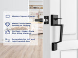Heavy Duty Upgraded Front Door Lock Set Exterior Entry Matte Black Door Handles Single Cylinder V1192-AZ-W-16704