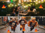 LED Halloween Jack-o'-Lantern Flame Effect Lamp with Dancing Silk Fabric Flame, Rechargeable V1341-ZY-HDWH5XQB-BLACK-ORANGEFLAME