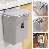 Mujingxin 2.4 Gallon Kitchen Compost Bin for Counter Top or Under Sink, Hanging Small Trash Can with V1258-DP02-C-1236