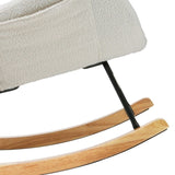 Artiss Rocking Chair Armchair Pillow Boucle White UPHO-B-ROCK01-TED-WH
