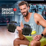 48kg Powertrain Adjustable Dumbbell Home Gym Set - Blue DMB-BF1-024-BU-2