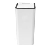 Press Type Trash Can with Cover 15L Capacity Plastic Garbage Bin for Bathroom Toilet Kitchen White V1294-YM0710-3117230303711
