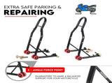 Front and Rear Motorcycle Stand Motorbike Lift Heavy Duty Paddock Carrier Bike Hoist V379-FTRRMOTSTN