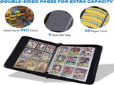 9 Pocket Card Binder 55 Double Sided Pages Holds 990 Cards Black V1237-ZY-818-025