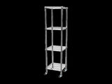 Modular Wire Storage 45x45cm Steel Shelving Chrome With Wheels For Garage Warehouse Or Kitchen V63-841291
