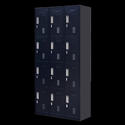 12-Door Locker for Office Gym Shed School Home Storage - Padlock-operated V63-839101