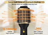 Hair Brush Blow Brush, Hot Air Brush with Oval Barrel, Salon-Grade Hair Brush Blow V1370-AZ4-05006
