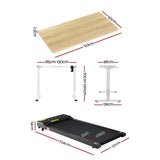 Artiss Electric Treadmill with 120cm Automatic Standing Desk Walking Pad 400mm SDTM-114G-WHNT-120-400PAD