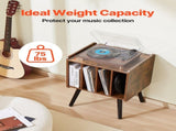 Record Player Stand, 2 Tiers Turntable Stand with 4 Cabinets, Holds up to 100 Albums, Wooden Vinyl V952-DCJZJDLK2CMZ4P6V1V0
