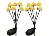 2Pcs Solar Mushroom Light - 6pcs Warm White V1263-JX-916