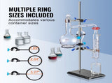 Lab Stand Support, Laboratory Retort Support Stand Set, Steel Lab Stand 23.6" Rod and 8.3" x 5.3" V952-SYZJJP1JT60C60P2LV0