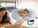 USB-Powered Heated Round Pet Bed with Removable Washable Cover, 5-Level Temperature and Timer V1341-ZY-8PMUF5FA-MULTICOLOR-60CM