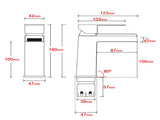 WELS Brushed Nickel Cubic Square Basin Mixer Waterfall Faucet Vanity Laundry Tap V1233-KSQ105BS