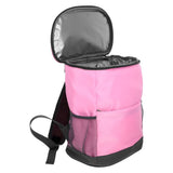Thermal Cooler Lunch Backpack Pink Lightweight with Convenient Front Pocket V1369-AZ3-W-13464