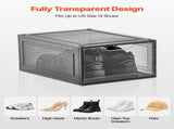 Shoe Storage Boxes, 9 Pack Clear Stackable Shoe Boxes Storage Organizers with Magnetic Door, Fit up V952-KDDQTMCXXHQK0RMOI001V0
