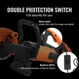 Electric Concrete Saw, 7 in Circular Saw Cutter, 2000 W High Power with Max. 2.5 in Cutting Depth, V952-DDHNTJ1600W7G3JFXV3