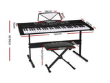 Alpha 61 Keys Electronic Piano Keyboard Digital Electric w/ Stand Stool Speaker EK-JK-63-BK-H-B01