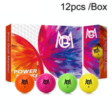 12-Pack Double Layer Golf Practice Balls - Colourful Competition Set PRL-86654060DBT