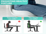 2 x Bamboo Memory Foam Pressure Relief Seat Cushion V915-MB0001X2
